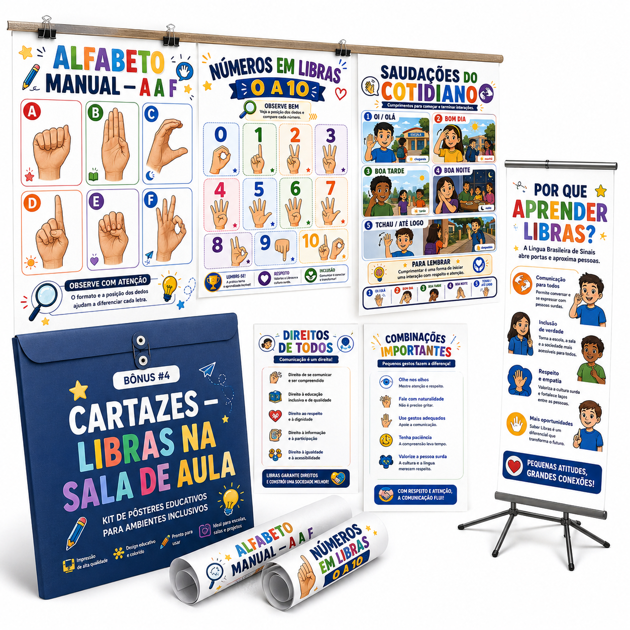 Bônus #4: CARTAZES — LIBRAS NA SALA DE AULA