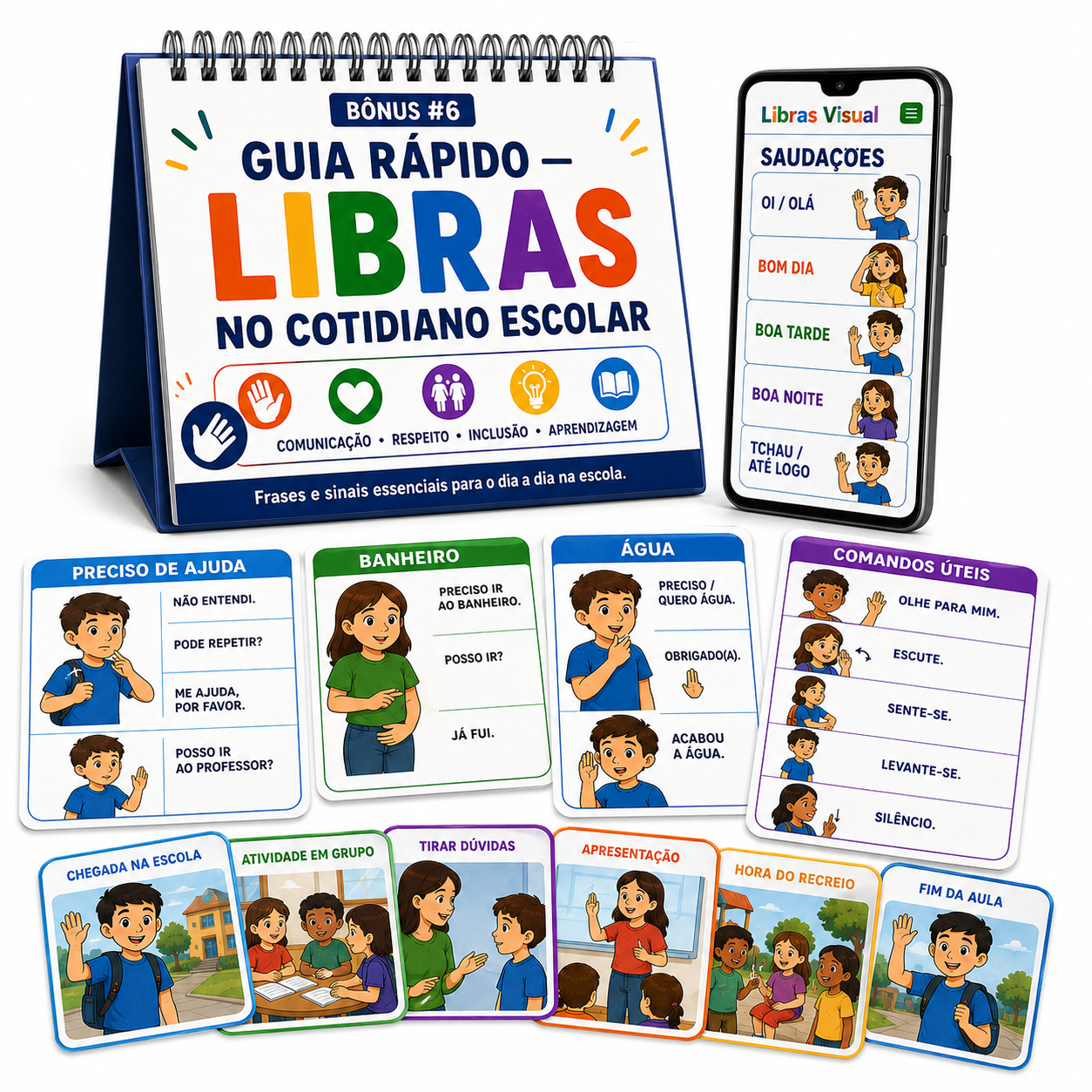 Bônus #6: GUIA RÁPIDO — LIBRAS NO COTIDIANO ESCOLAR